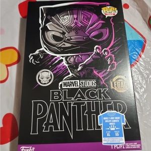 Funko Pop Black Panther Pop And Tee Legacy Edition Size xLarge Rare